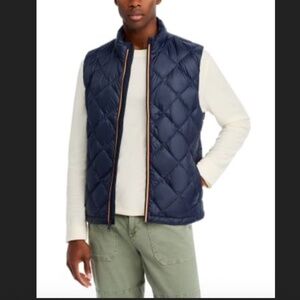 NWT Marine Layer Navy Diamond Midweight Quilted Vest XXL
